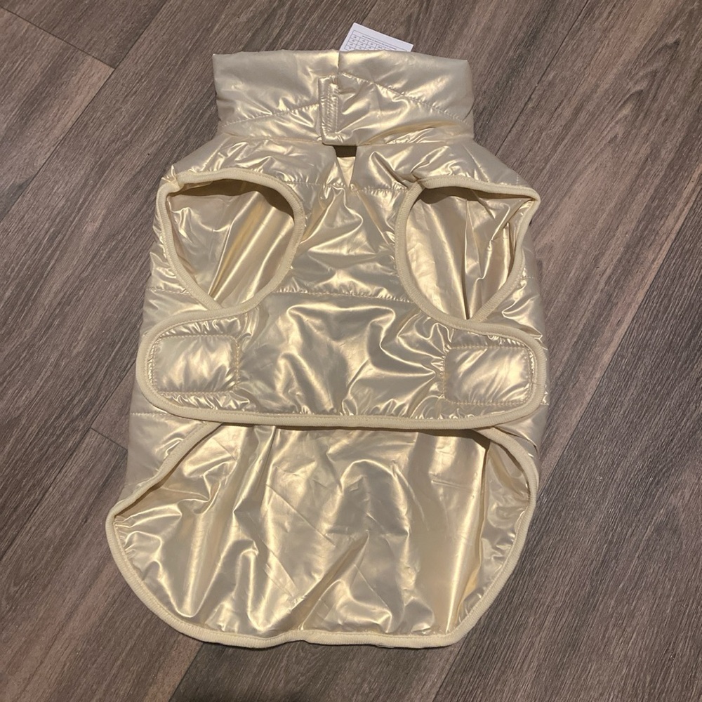 Shiny Cream Dog Jacket